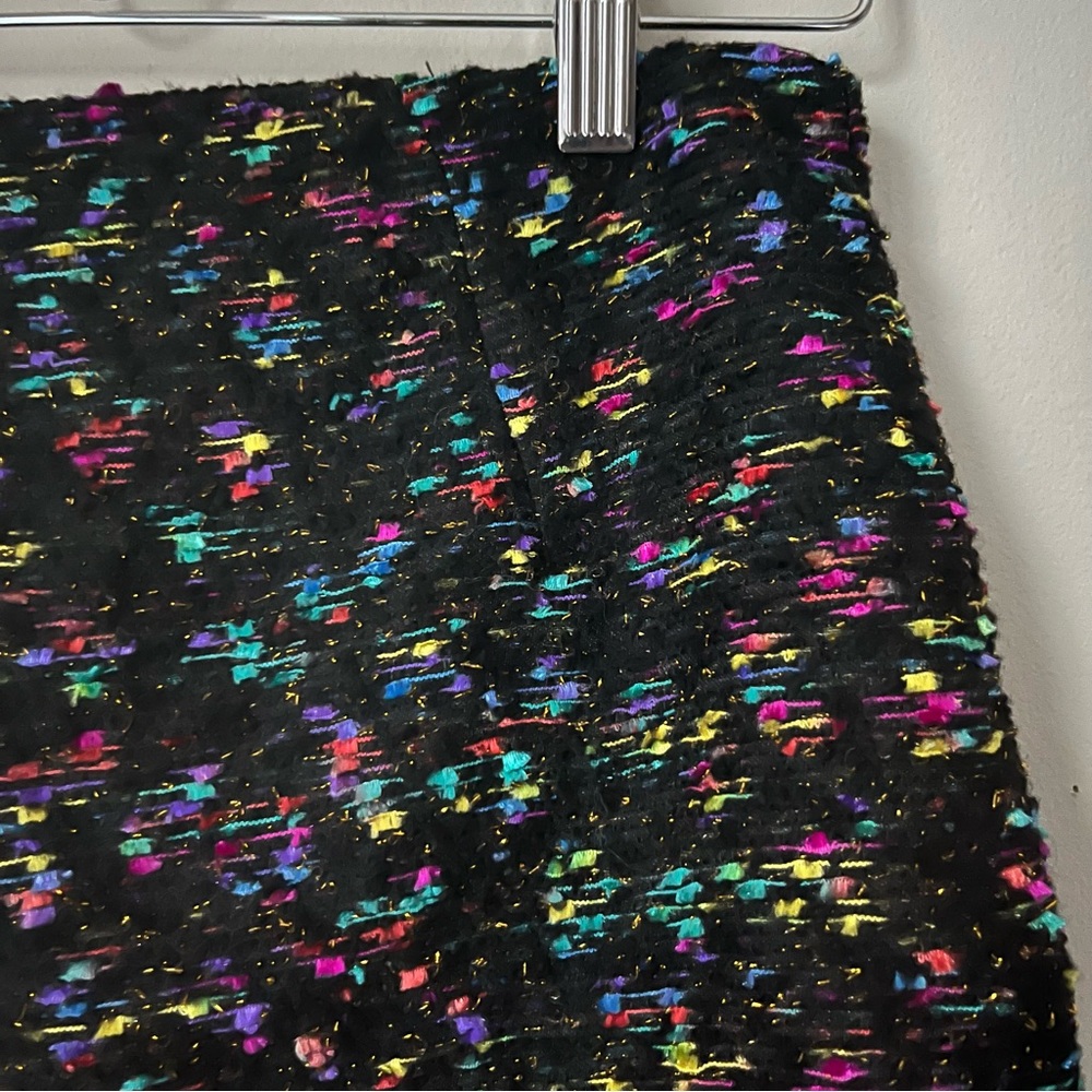 idem ditto Black Rainbow Tweed Mini Skirt